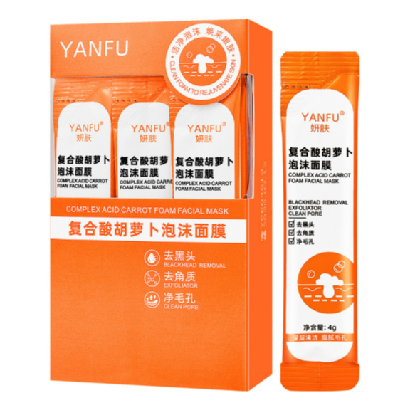 Mặt nạ sủi bọt tinh chất cà rốt yanfu gói 4ml