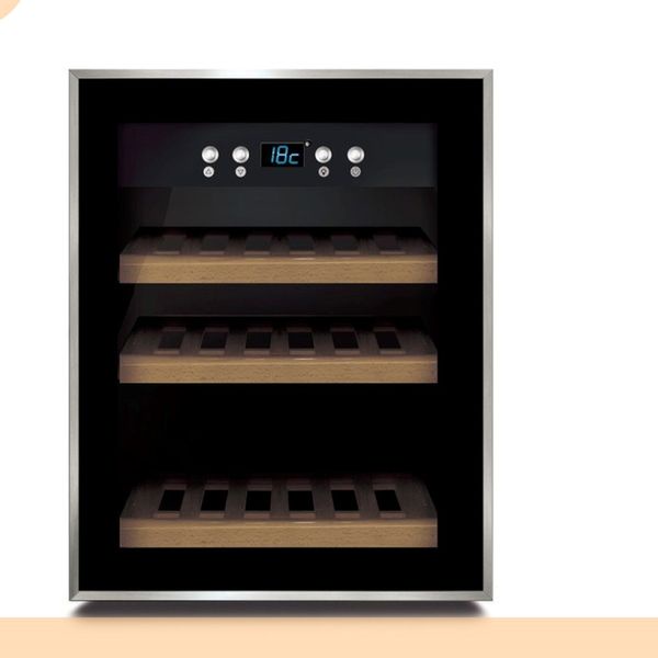 Tủ vang Caso WineSafe 12 black, sức chứa tối đa12, màn hình kỹ thuật số
