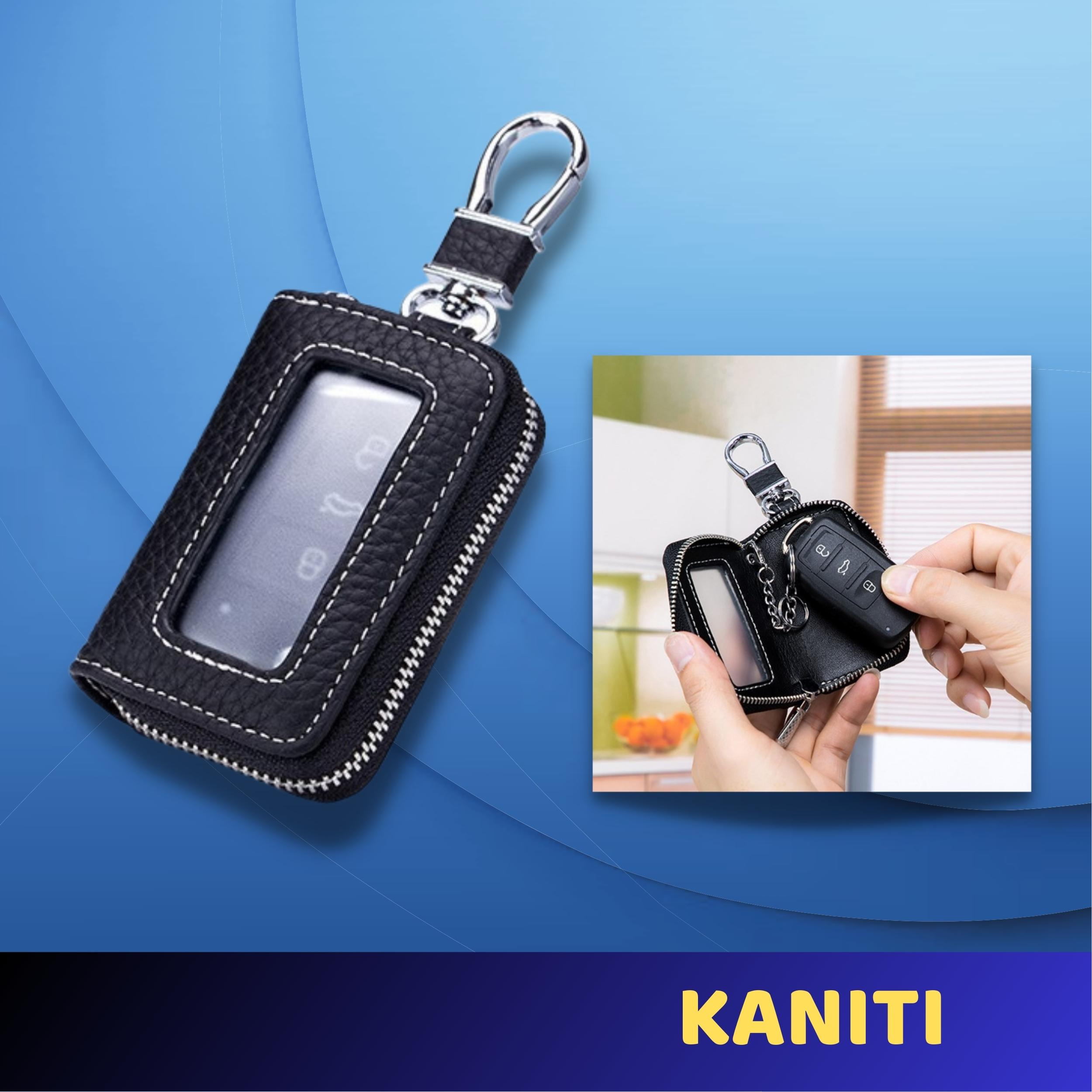 Ví móc chìa khoá da bò cao cấp nam nữ, túi móc chìa khoá thường, ô tô, xe máy, smart key - v56
