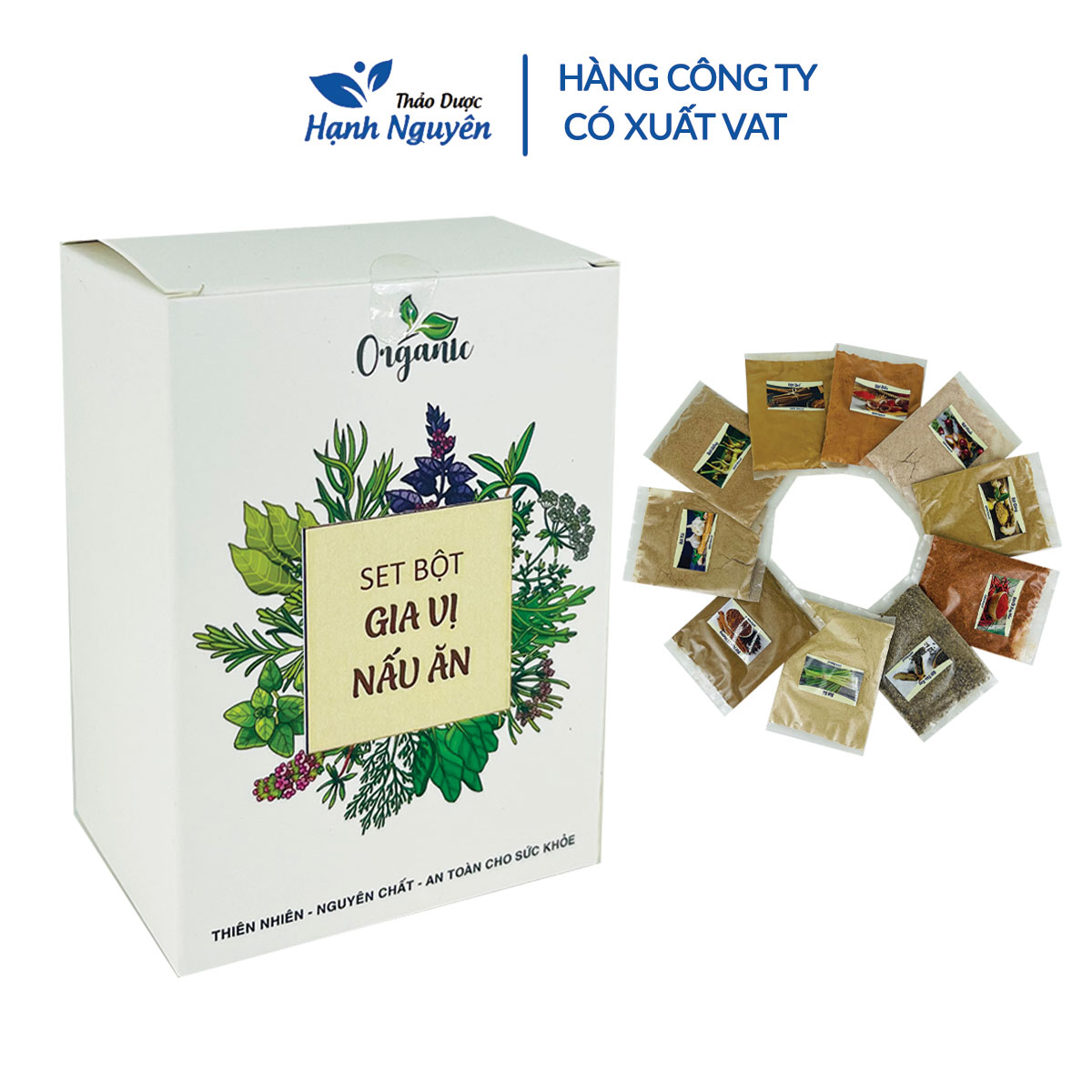 Combo 10 loại bột gia vị nấu ăn nhà bếp nguyên chất - Thảo Dược Hạnh Nguyên