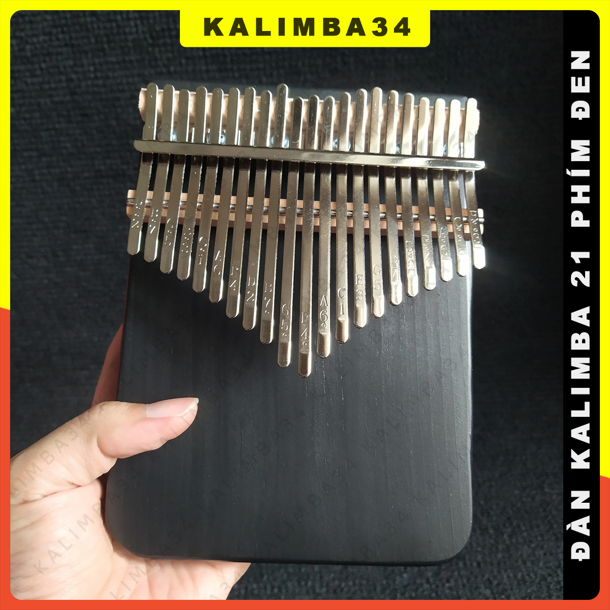 Kalimba 21 key black mangoolany kl34 Bo round lower corner full accessories