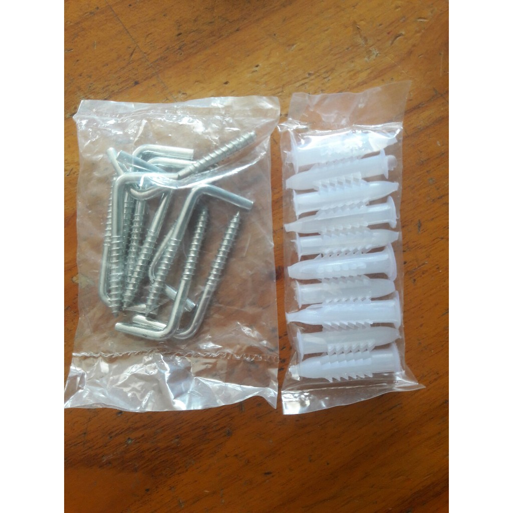 Bộ 10 vít,nở móc màn,vít L,treo tranh 8F