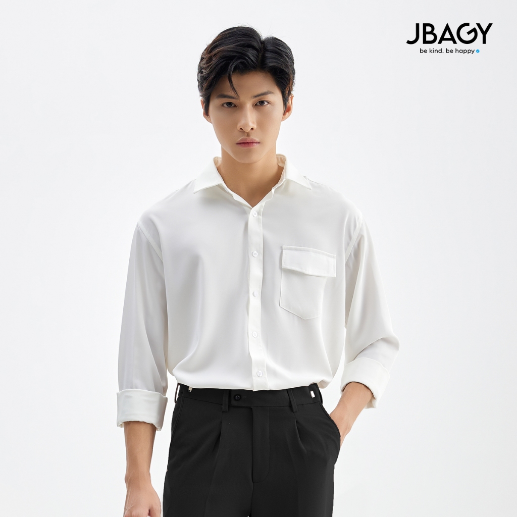  Áo sơ mi form rộng dài tay Bambo Silk mềm mượt thấm hút mồ hôi co giãn thương hiệu JBAGY - JS0106 