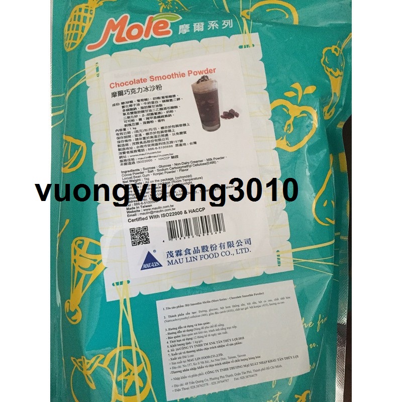 Bột Sữa Mole Vị Chocolate và Vị Khoai Môn 1kg
