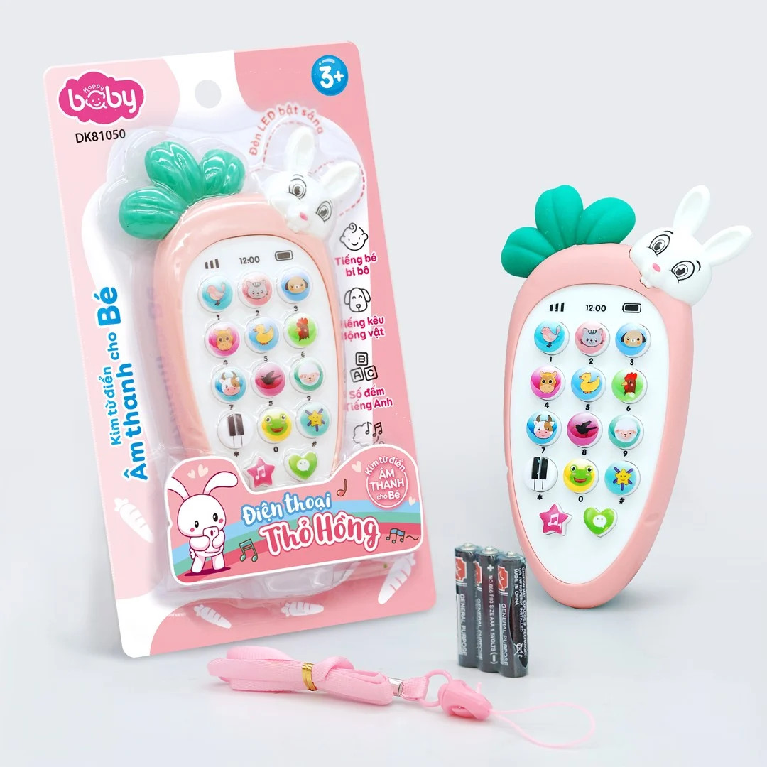 Đồ chơi duka điện thoại thỏ hồng - thỏ xanh