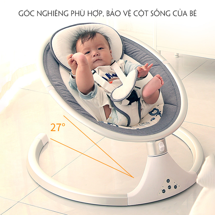 Nôi rung có nhạc điều khiển từ xa cho bé. nôi rung điện, nôi rung kud. nôi rung thông minh kết nối bluetooth. Nôi cũi cho bé.