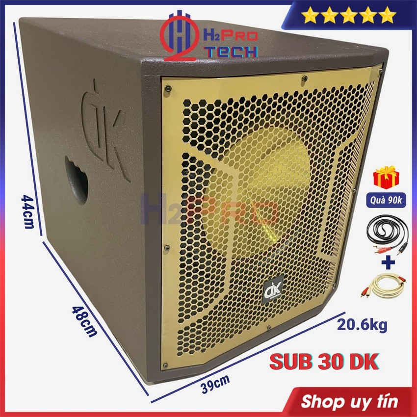 Loa Sub Điện Bass 30 DK 350W - Tặng Dây AV, Loa Siêu Trầm Cao Cấp Karaoke Gia Đình - H2pro Tech