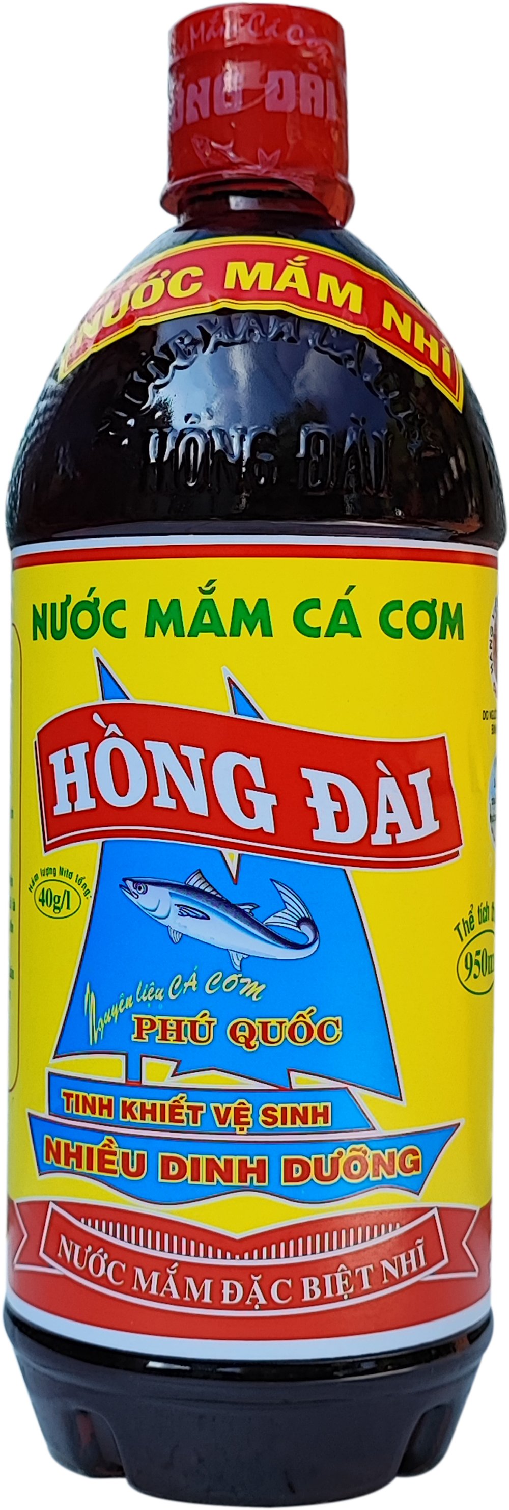 Nước mắm cá cơm hồng đài 40 độ đạm 950ml