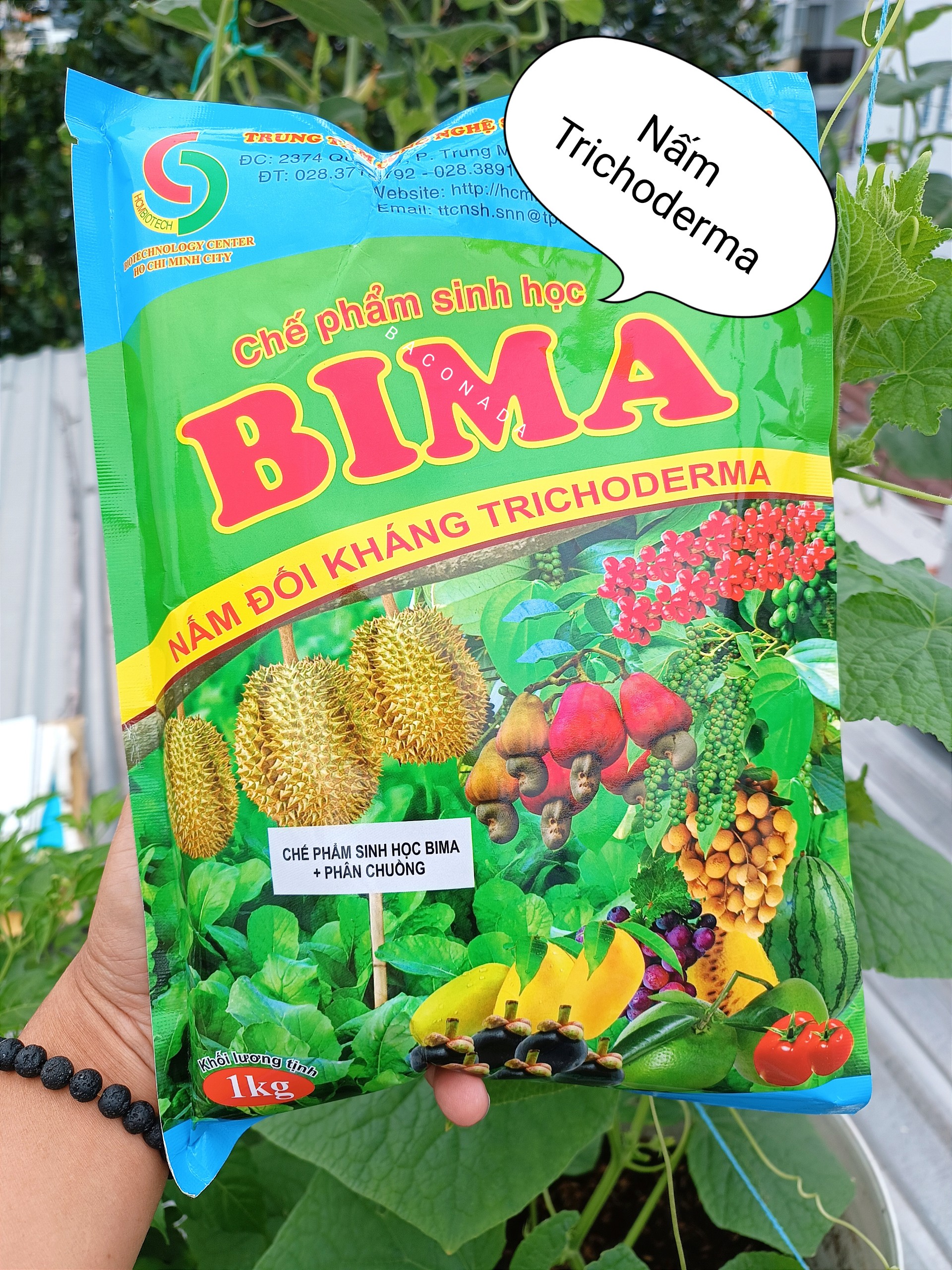 Nấm đối kháng Trichoderma BIMA, Ủ Phân Hữu Cơ và Kiểm Soát Nấm Bệnh, chống bệnh héo xanh (túi 1kg)