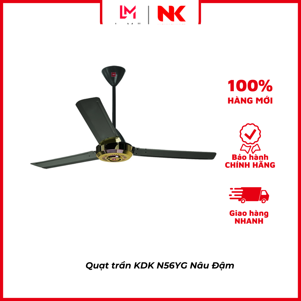 Quạt trần KDK N56YG Nâu Đậm