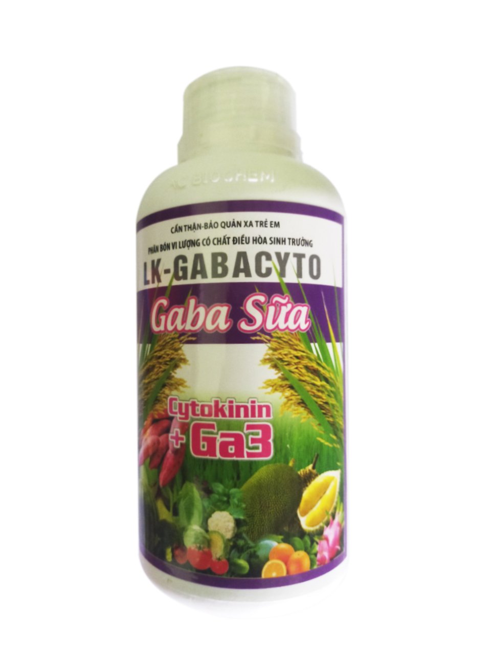 Phân bón vi lượng có điều hòa sinh trưởng GABA SỮA (chai 500 ml) thúc đẩy cây trồng tăng trưởng, lớn nhanh, ra hoa, đâm chồi, đẻ nhánh, chống vàng lá sinh lý
