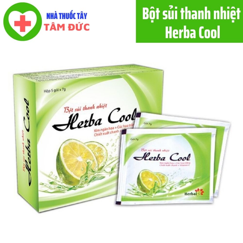 Bột sủi thanh nhiệt Herba Cool. Hộp 5 gói