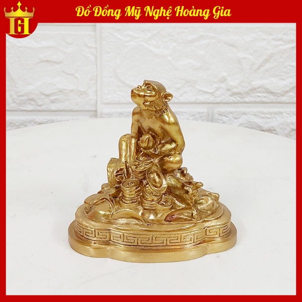 Tượng Khỉ Phong Thủy Bằng Đồng Vàng Nguyên Chất