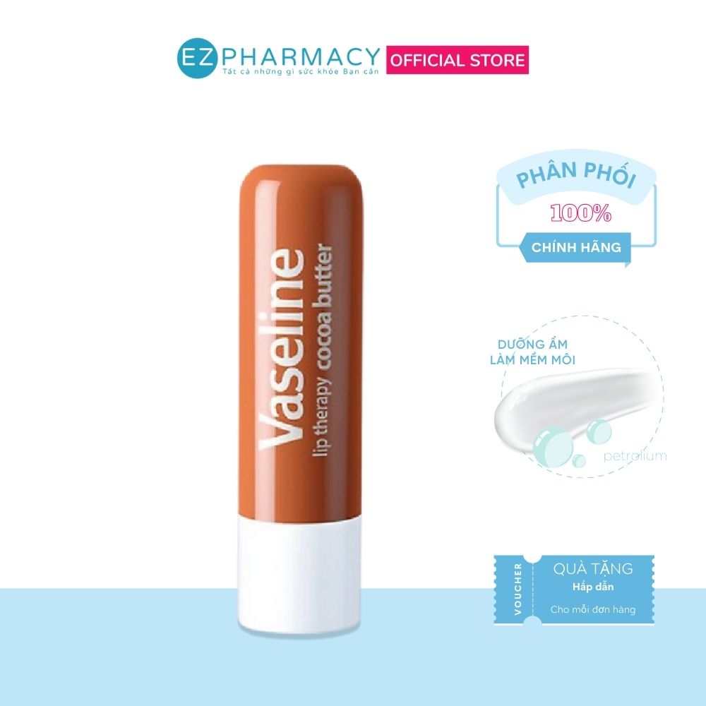 Son dưỡng môi vaseline bơ cacao - lip therapy cocoa butter stick 4.8g