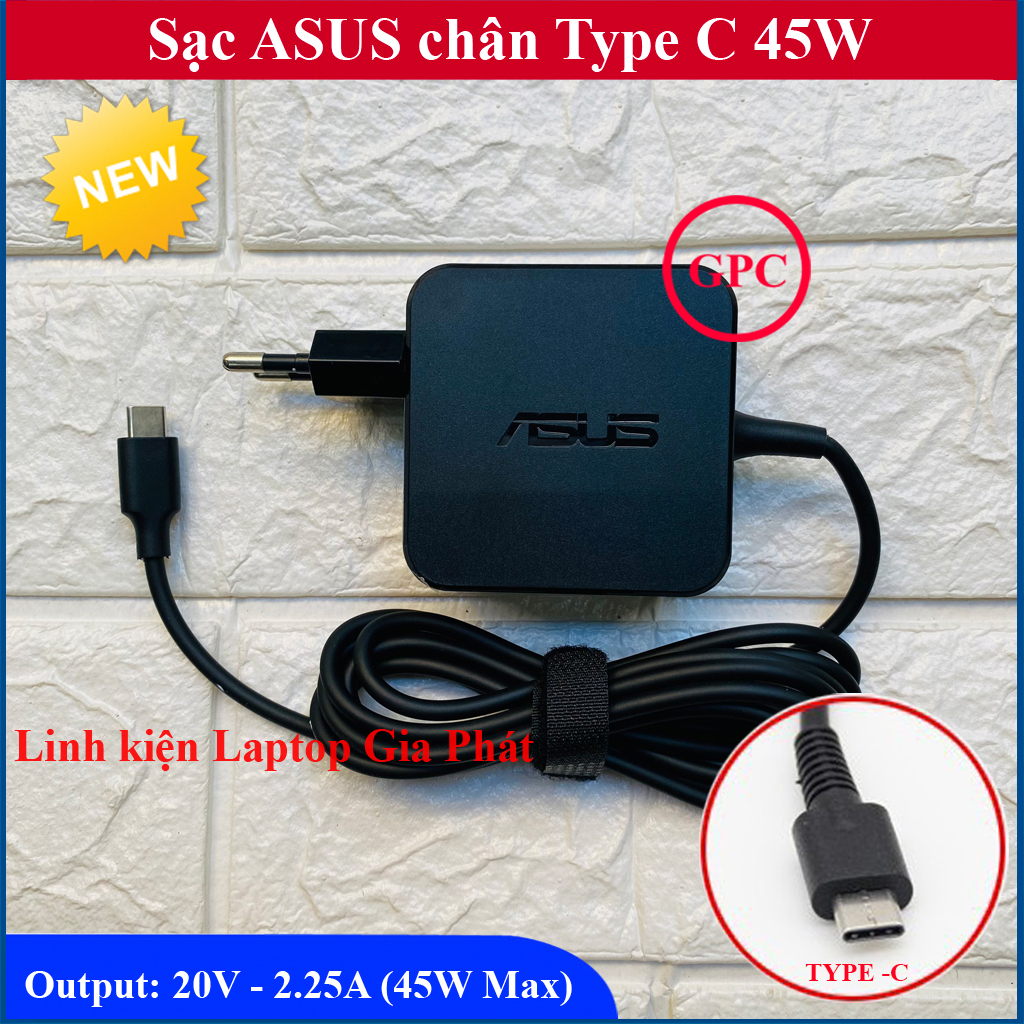 Sạc laptop asus 20v - 2.25a - 45w chân c type c usb c