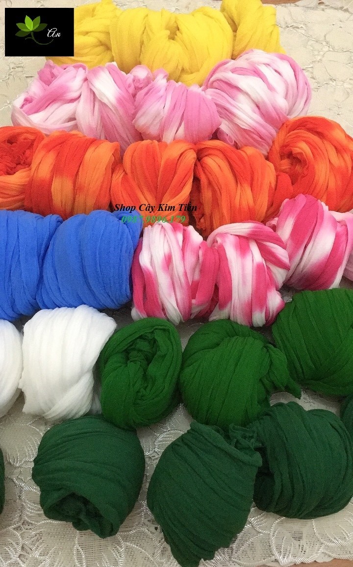 Combo 01 cuộn vải voan ( gồm 4 sợi ) nguyên liệu làm hoa voan