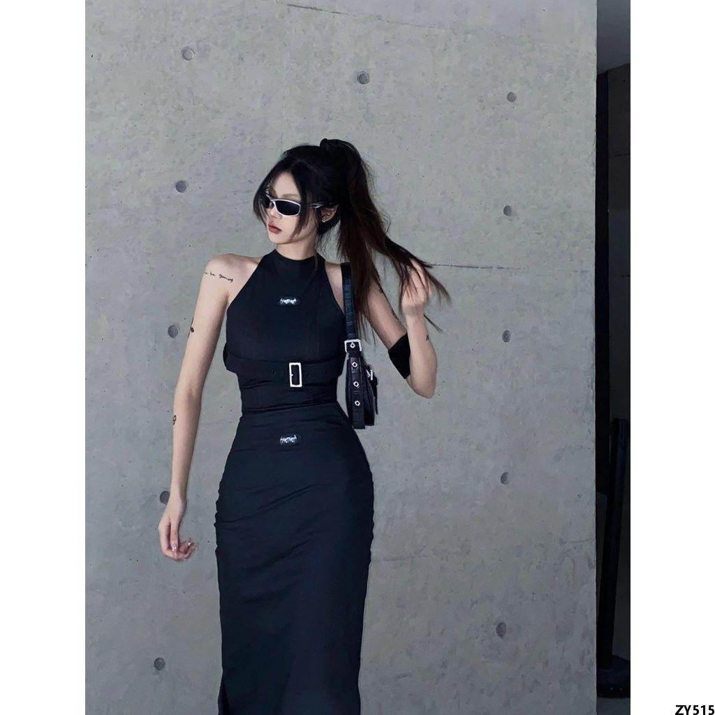 Váy Ba Lỗ Kẻ Sọc Chic Váy Liền Không Tay Mặc Trong Dáng Gầy Ôm Dáng Mẫu Dài  Vừa Mẫu Mới 2023 Phong Cách Hàn Quốc Mùa Hè Cho Nữ | Lazada.vn