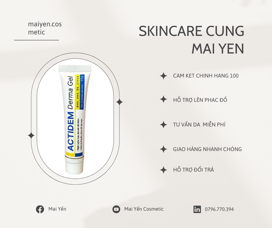 Kem Giảm Mụn Actiderm Derma Gel 18g