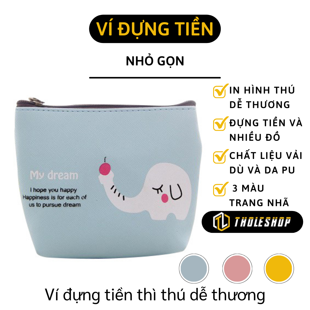Ví đựng tien mini - Ví đựng tien hình thú dễ thương - Ví đựng tien nữ - Ví mini - Ví bỏ card, thẻ, đựng tai nghe, móc khóa tiện dụng