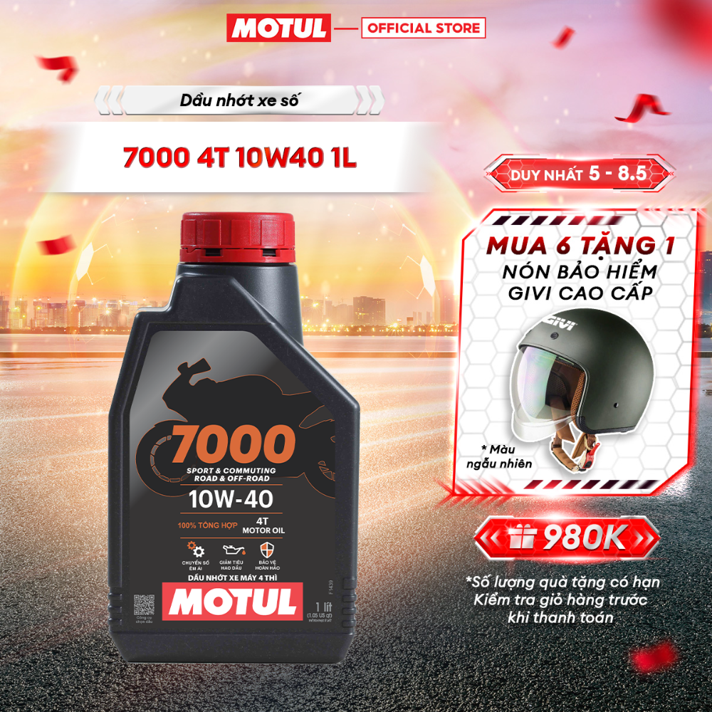 Dầu nhớt xe máy MOTUL 7000 4T 10W40 1L