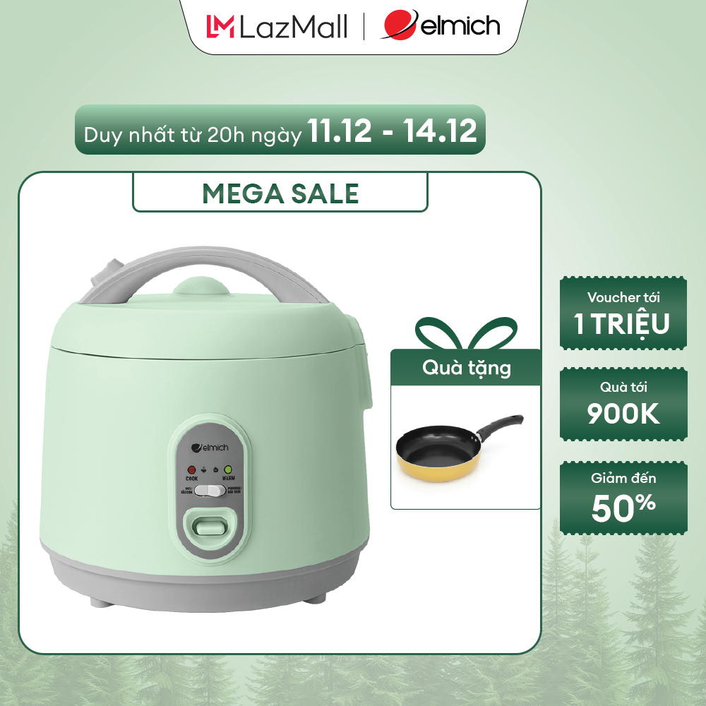   Sale năm mới- 01-03.0 Nồi cơm điện Elmich RCE9258 dung tích 1,2L 