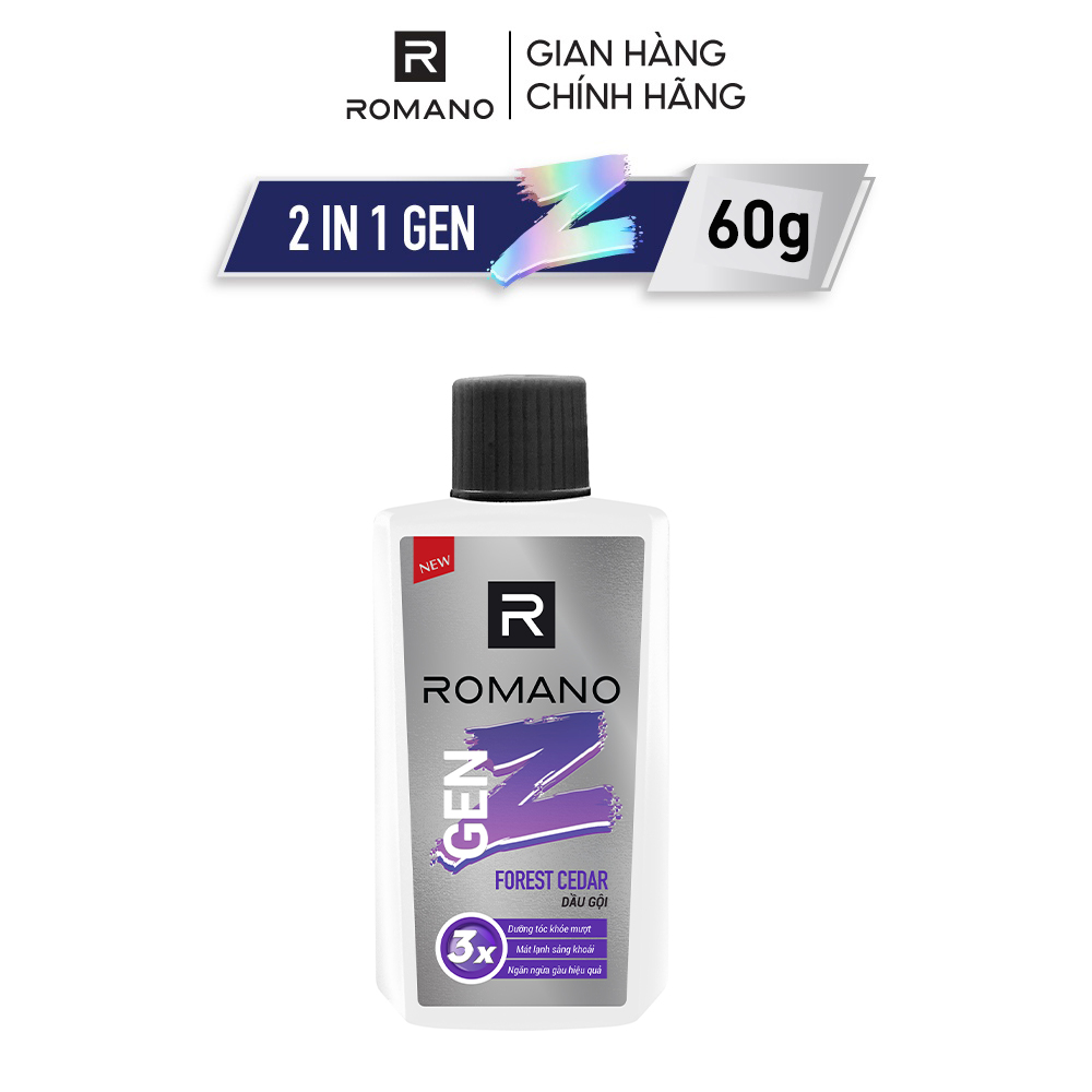 Dầu gội/tắm gội 2in1 romano 60g