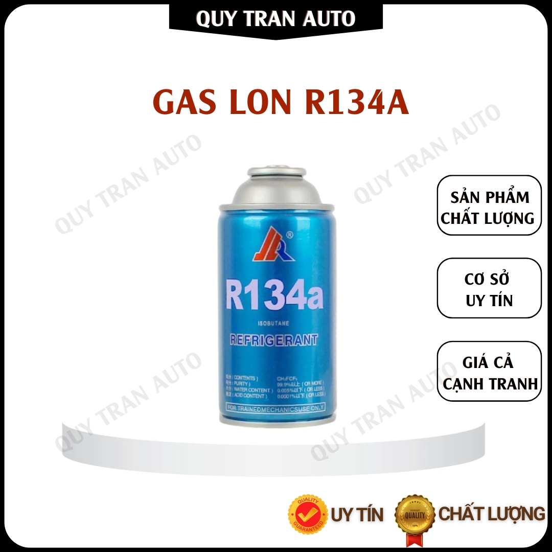 Ga lon R134a bổ sung cho tủ lạnh và máy lạnh trọng lượng 240g - Quý Trần Auto