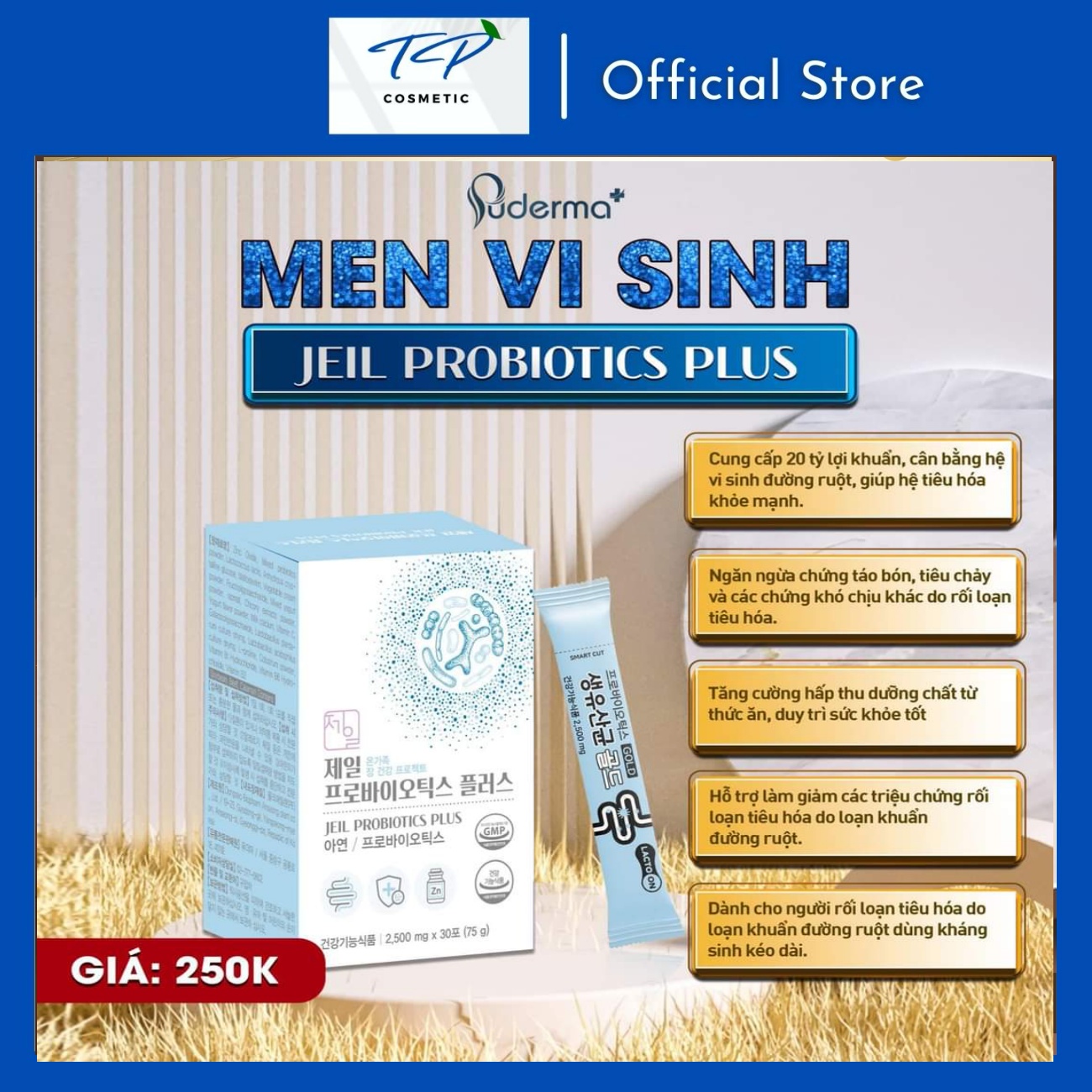 Men Vi Sinh JEIL PROBIOTICS PLUS. Men tiêu hóa chứa đến 20 tỷ lợi khuẩn tốt cho đường ruột