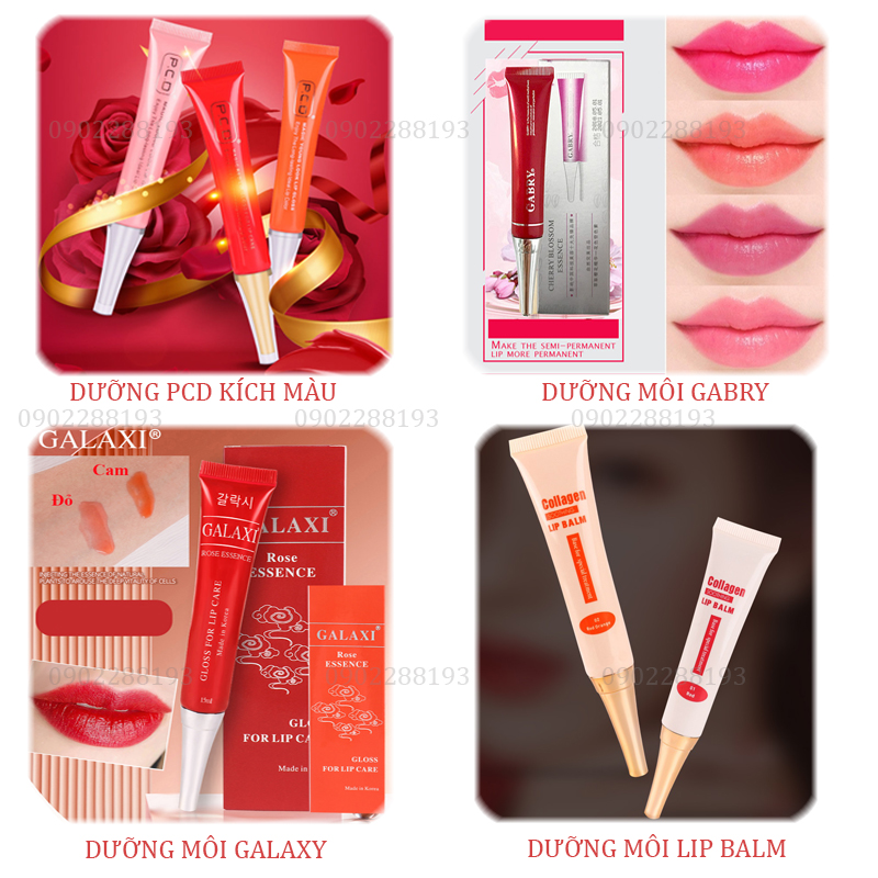 Dưỡng môi kích màu pcd gabry lip balm galaxy - phun xăm thẩm mỹ- chính hãng chất lượng.