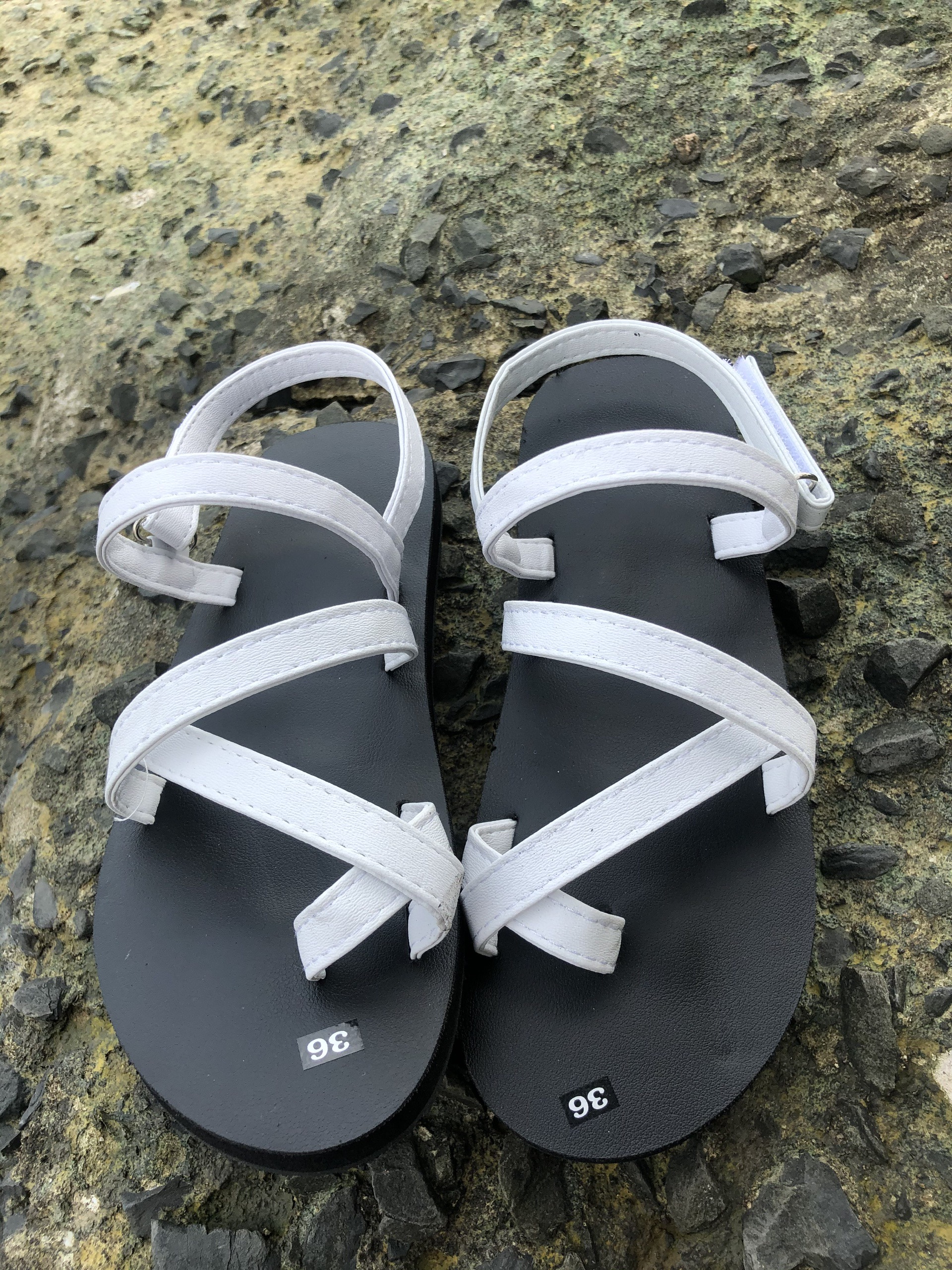 [FREESHIP + HOÀN TIỀN 50K] sandal đồng nai (đế đen quai trắng) size từ 34 nữ đến 42 nam