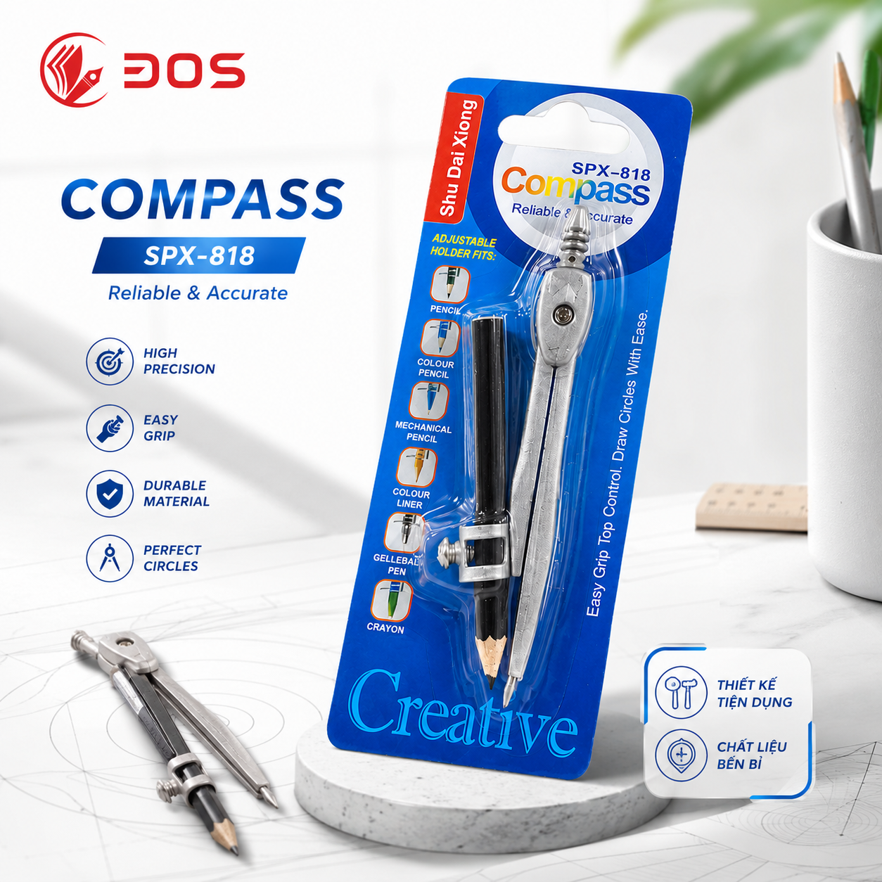 Compa Học Sinh Đa Năng 818