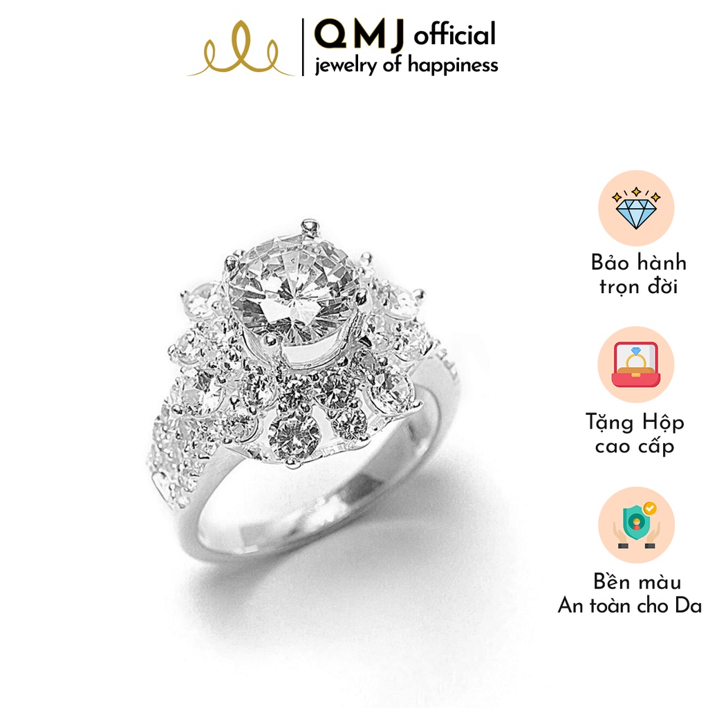 QMJ Nhẫn bạc nữ Hải liên đăng sang chảnh và quý phái, dành cho bạn gái thích phụ kiện thời sang nữ đẹp - QNL0072
