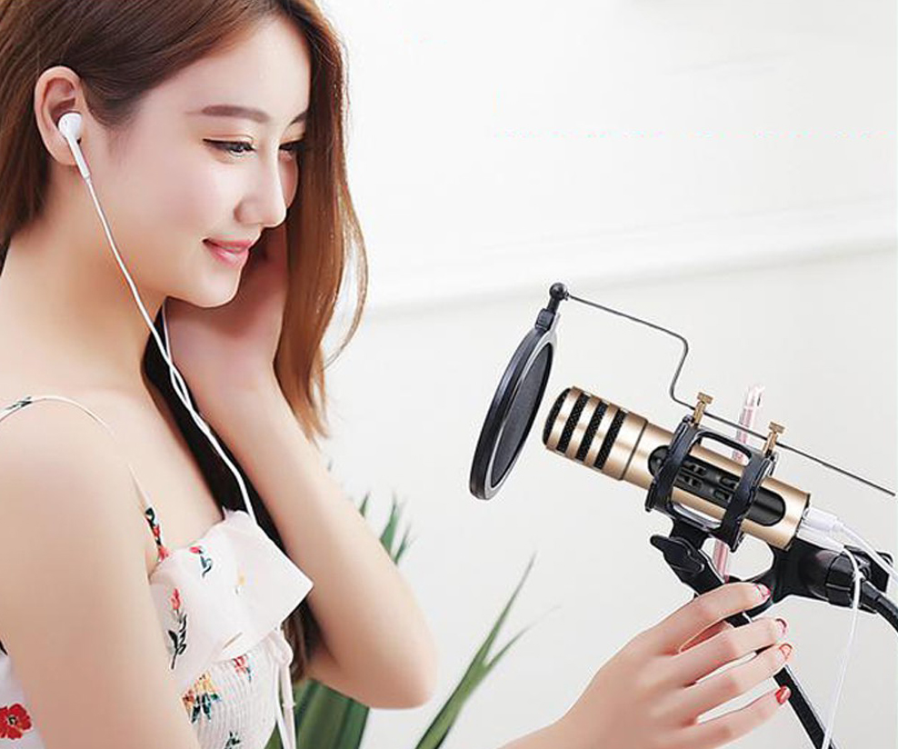 Trọn Bộ Micro Thu Âm Livestream C7 Micro Hát Karaoke Điện Thoại Lọc Âm Tốt Livestream Online Cực Hay