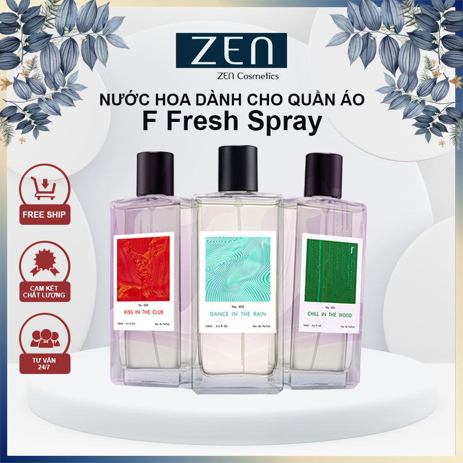 Nước hoa xịt thơm quần áo F Fresh Spray công nghệ mới 100ml