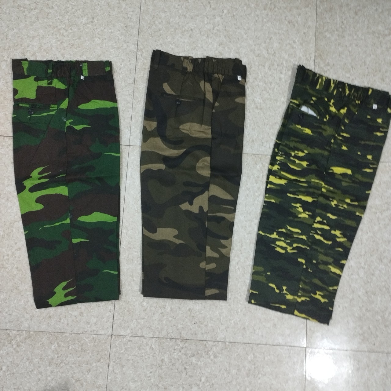 Combo 3 quần bảo hộ lao động nam nữ đủ màu có chun cạp vải kaki nam định