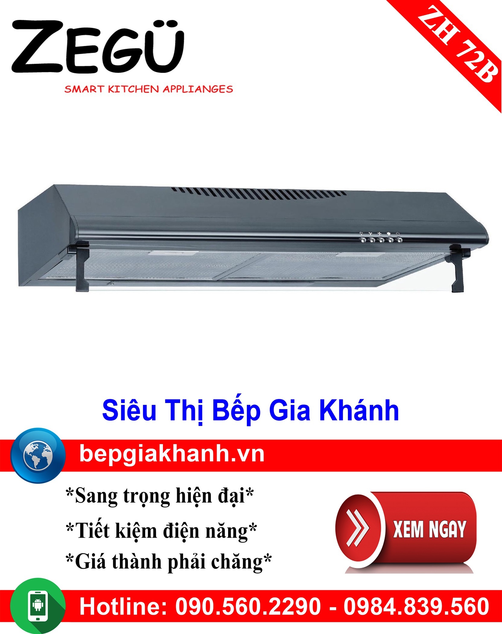 [HCM]Máy hút mùi cổ điển 70cm Zegu ZH 72B, máy hút mùi nhà bếp, máy hút mùi bếp, máy hút mùi kính cong, máy hút mùi canzy, máy hút mùi mini, máy hút mùi âm trần, máy hút mùi electrolux, may hut mui