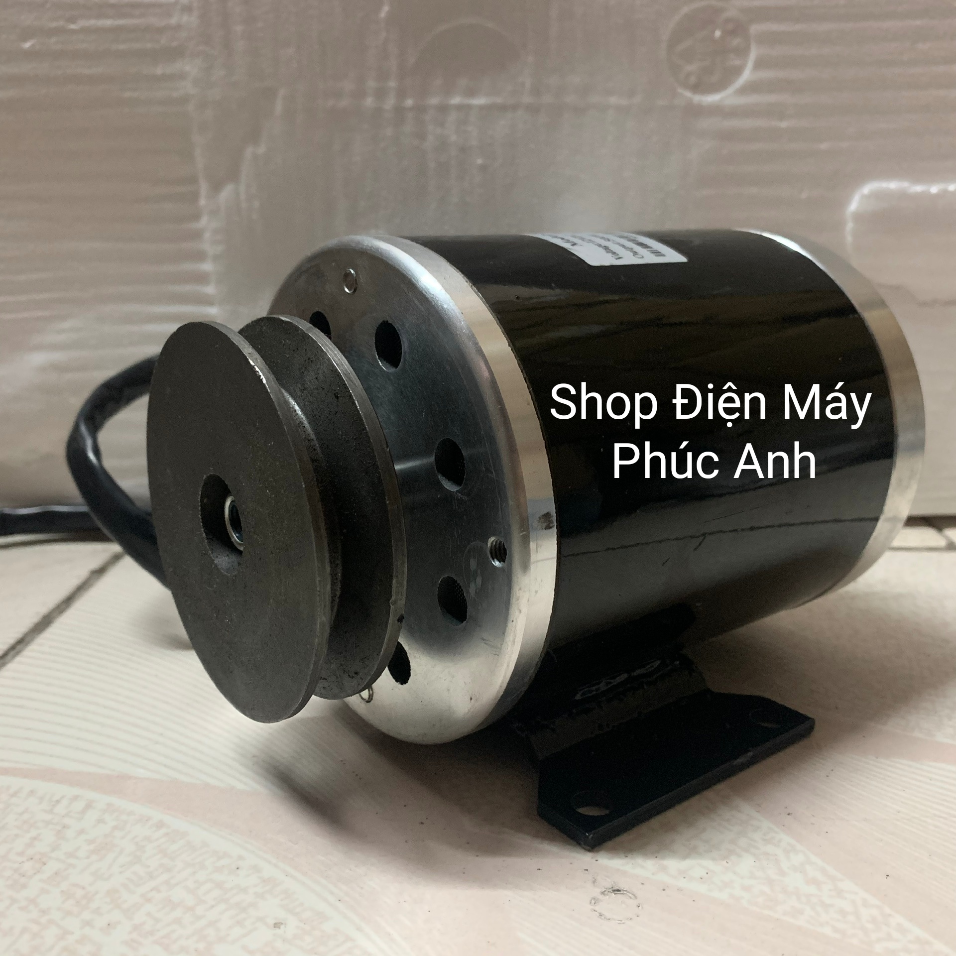 Motor DC 12v 500w kèm Puly chế nén khí