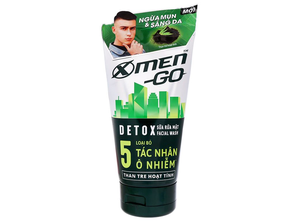 Sữa rửa mặt Detox X-Men Skinlife ngừa mụn sáng da than tre hoạt tính 100g