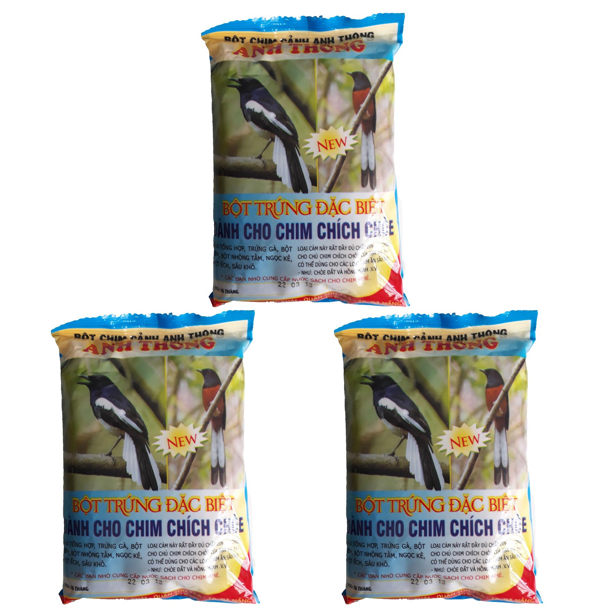 Combo 3 Gói Thức Ăn Chim Chích Chòe Anh Thông (Viên) 150g - Cám Chim Chích Chòe