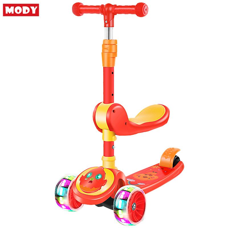 Xe scooter xe trượt trẻ em, xe trượt scooter cho bé 3 bánh có yên ngồi Mody M908