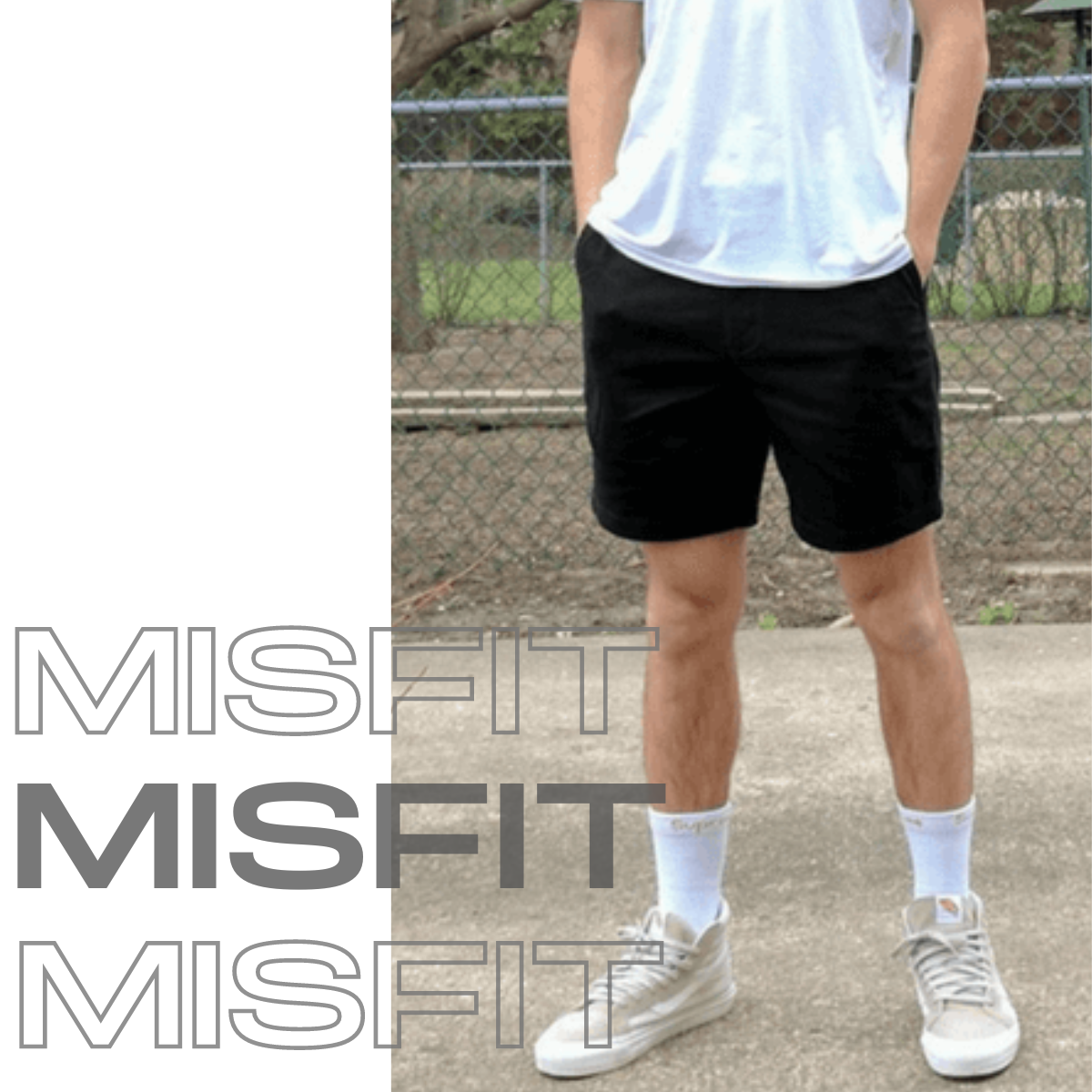 Quần short kaki nam lưng thun misfit fabric, short kaki thoáng mát trẻ trung mis137