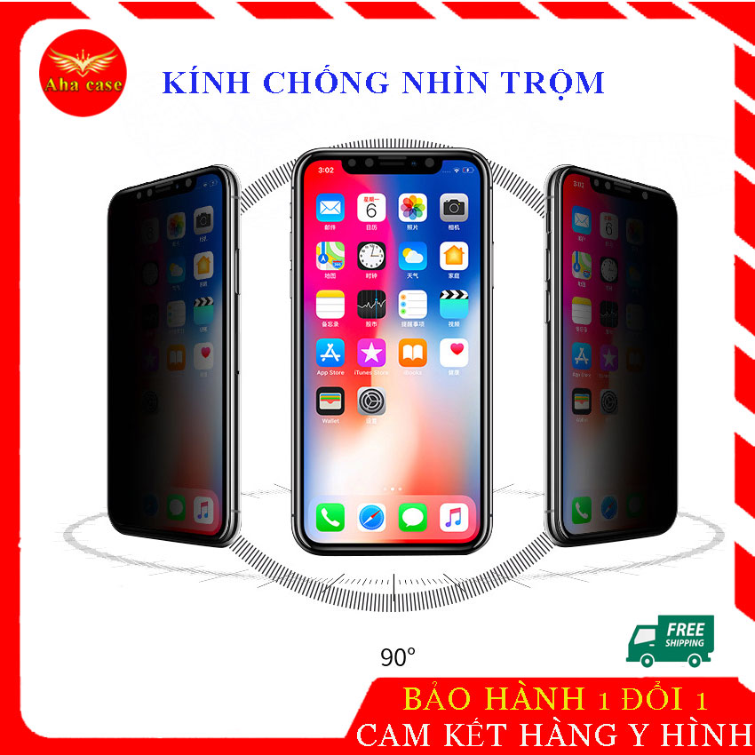 [Freeship] Kính Chống Nhìn Trộm Iphone, Kính cường lực Full màn Iphone chống nhìn trộm cho ip 6/6s/6plus/7/7plus/8/8plus/X/Xr/ Xs Max/ip11/ 11 Pro/ 11 Promax/ Ip 12/ 12 Promax chất lượng, bảo vệ riêng tư đẹp rẻ.
