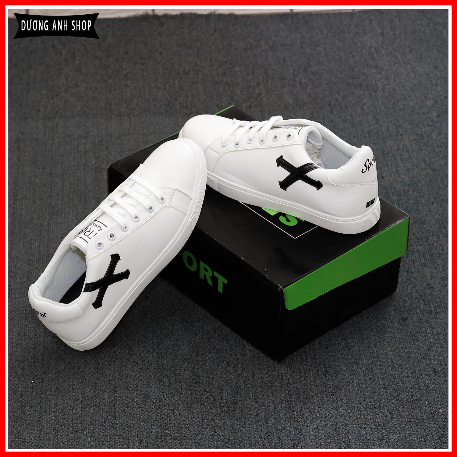 Giày nam- giày sneaker thể thao/ giày thể thao- mã M6-Trắng