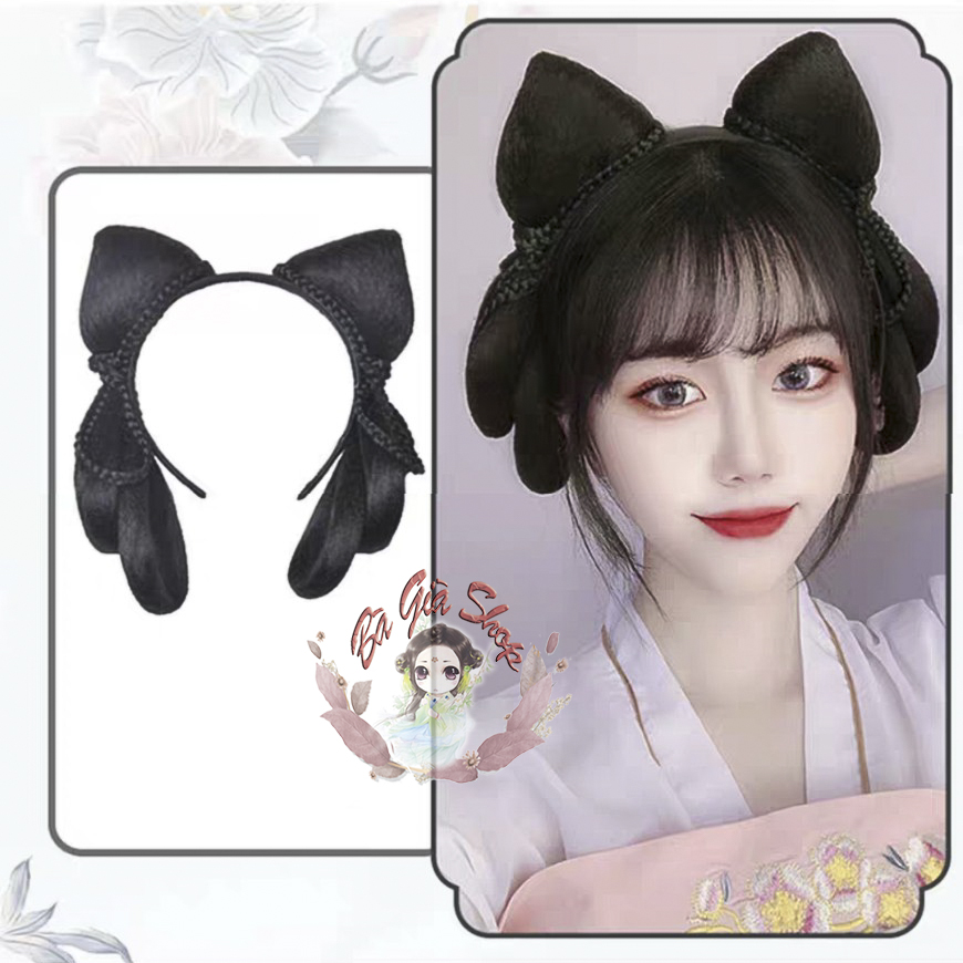 Búi cài tóc cổ trang tiện lợi set búi dùng sẵn