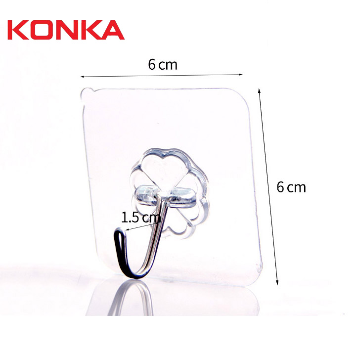 10 Móc dính tường KonKa MK01 treo đồ trong suốt siêu tiện lợi