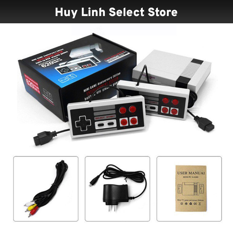 Máy chơi game 4 nút 2 người Famicom Coolbaby sẵn 620 Game - Cổng AV Out 1 ra 3