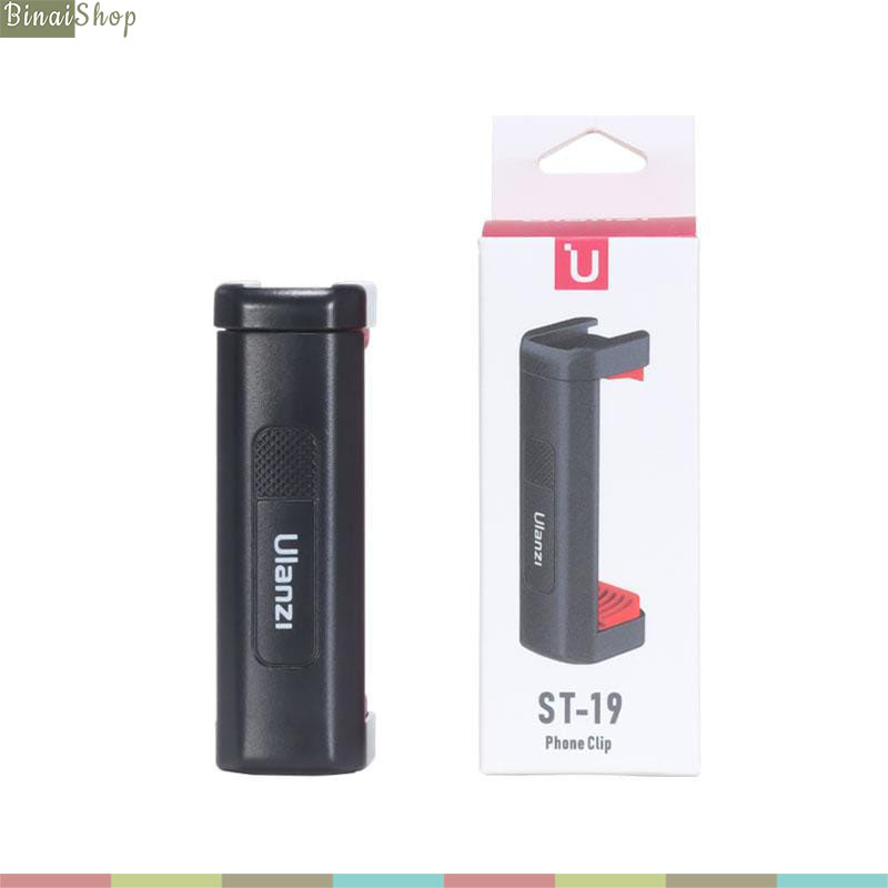 Ulanzi st-19 - kẹp điện thoại nhỏ gọn có cold shoe gắn đèn led, micro