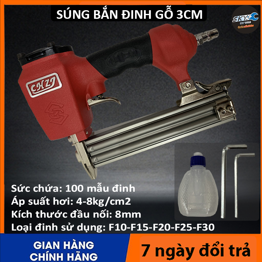 Máy bắn đinh ghim thẳng dùng hơi, Súng bắn đinh, Súng bắn ghim, máy bắn đinh, súng bắn đinh gỗ dùng hơi đinh 3cm