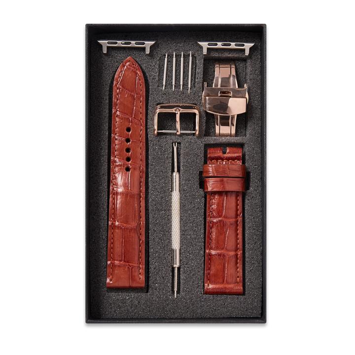 [ SAM Leather ] Dây Đồng Hồ Da Cá Sấu – Dây Đeo Đồng Hồ Da Cá Sấu SAM004VCSV – Apple Watch Size 38/40, 42/44 & 20mm, 22mm – Da Cá Sấu Thật Bảo Hành 12 Tháng Chính Hãng