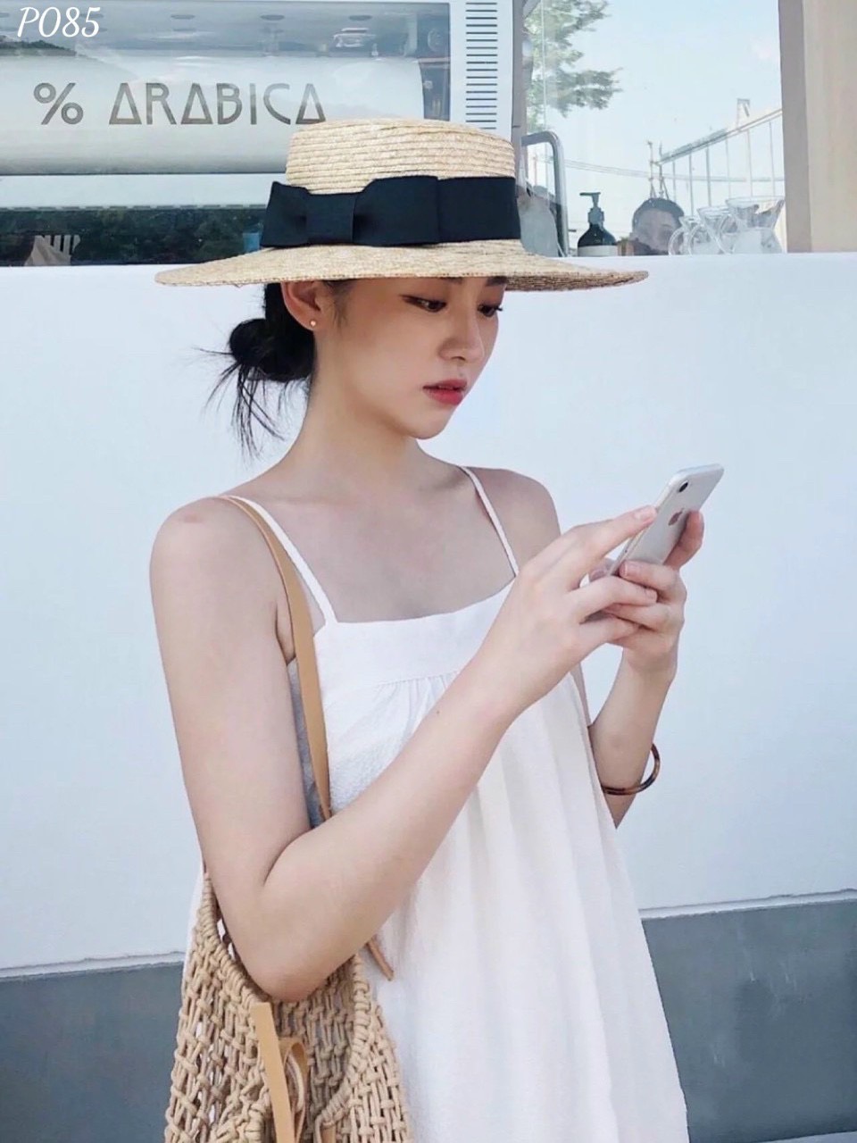Đầm maxi 2 dây dáng suông màu trắng chất linen mát mẻ - Ruby dress